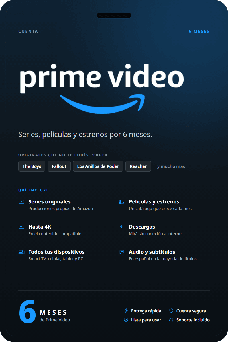 Portada de Prime Video 6 meses